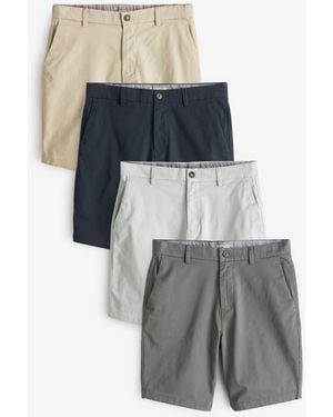 Next Slim Fit Stretch Chino Shorts 4 Pack - Multicolor