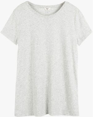 Hush Slim Fit Slub Cotton Crew Neck T-Shirt - White