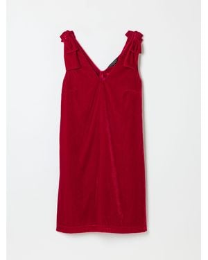 FatFace Nina Bow Detail Dress - Red