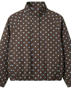 Vero Moda Vero Moda Polka Dot Funnel Neck Bomber Jacket - Gray