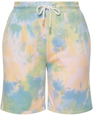 Yours Curve Joggingshorts Mit Knüpfbatikmuster50 - Blau