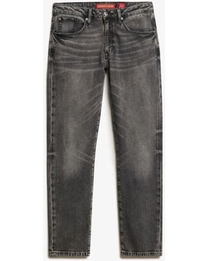 Superdry Cotton Vintage Slim Straight Jeans - Gray