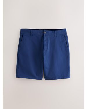 Next Straight Fit Stretch Chino Shorts - Blue