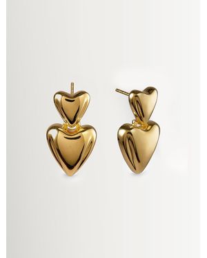 Otiumberg Vermeil Heart Earrings - Natural