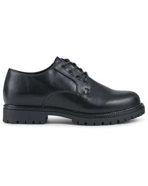 Pavers Wide Fit Casual Lace-Up Shoes - Black