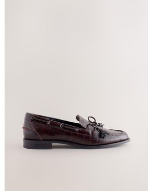 Next Tabitha Simmons X Urban Leather Bow Loafers - Multicolor