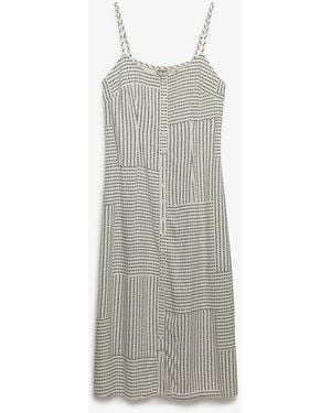 Superdry Print Button Down Cami Midi Dress - White