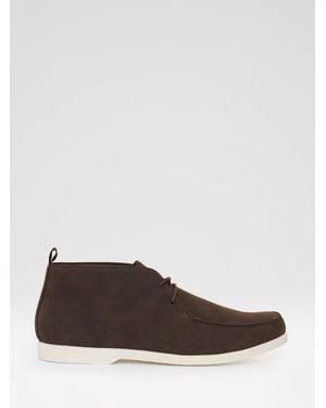 Threadbare Faux Suede Moccasin Boots - Brown