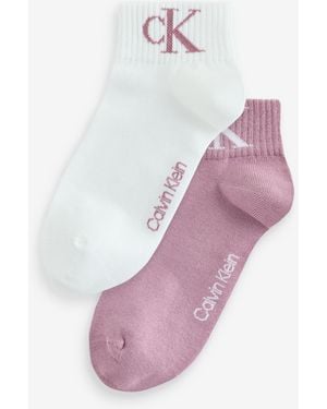 Calvin Klein Jeans Monogram Socks 2 Pack - Pink