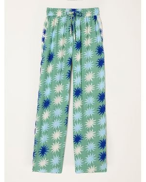 FatFace Melissa Sun Tile Palazzo Pants - Blue