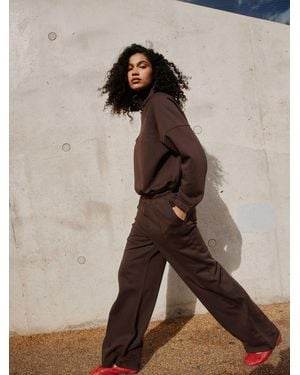 Next Chocolate Wide Leg Sweatpants - Brown