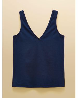 Joules Delilah V-Neck Jersey Vest - Blue