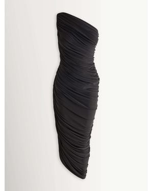 Norma Kamali Diana One Shoulder Midi Dress - Black