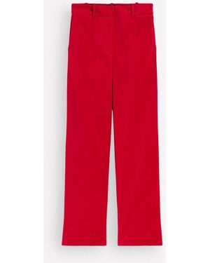Boden Canonbury Velvet Pants - Red