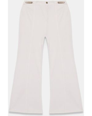 Mint Velvet Denim Flared Jeans - White