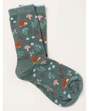 FatFace Fatface Hedgehog Socks - Green
