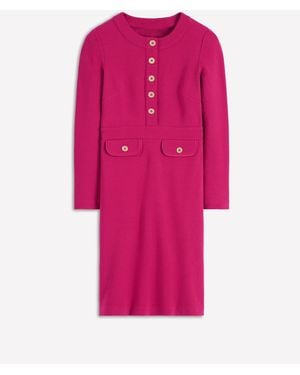 Boden Tall Lavinia Button Ottoman Dress - Pink