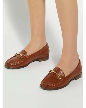 Dune Wide Fit Glenny Loafers - Brown