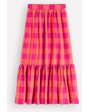 Boden Abigail Linen Maxi Skirt - Pink