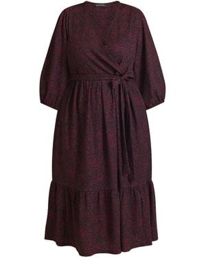 Evans Wrap Dress - Purple