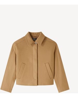 A.P.C. A. P.C. Becca Wool Crop Jacket - Natural