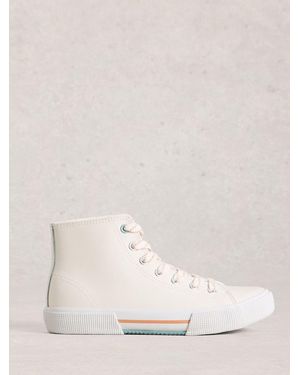 White Stuff Stuff Pippa Hi-Top Sneakers - Natural