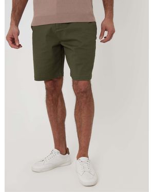 Threadbare Regular Fit Stretch 3 Pocket Chino Shorts - Green