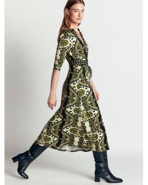 Boden Imogen Collared Jersey Dress - Green