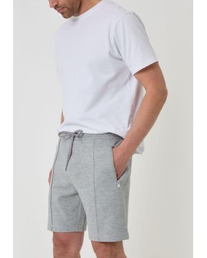 Threadbare Pique Pleated Sweat Shorts - White