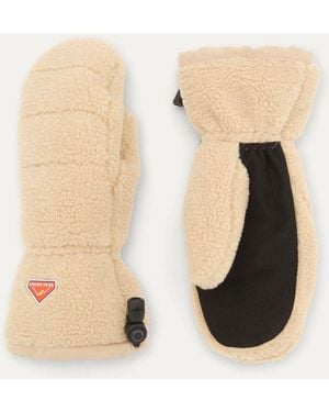 SealSkinz Carleton Waterproof Sherpa Fleece Hiking Mitten Gloves - Natural