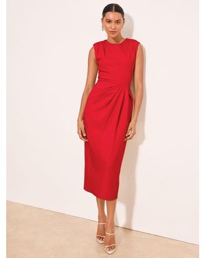 Lipsy Viscose Gathered Waist Sleeveless Column Bodycon Midi Dress