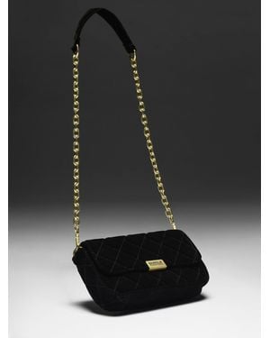 Barbour Quilted Velvet Mini Soho Crossbody Bag - Black