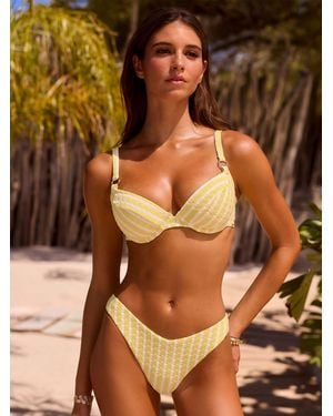 Boux Avenue Jamaica Stripe Bikini Bottoms - Brown