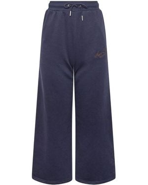 PixieGirl Petite Etienne Slogan Wide Leg Sweatpants - Blue