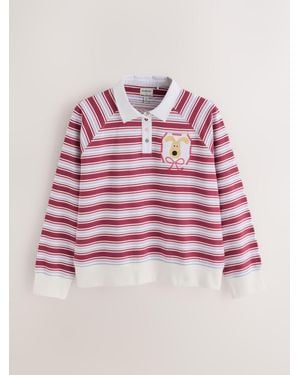 Cath Kidston Berry Stripe Wallace And Gromit Rugby Jumper - Pink