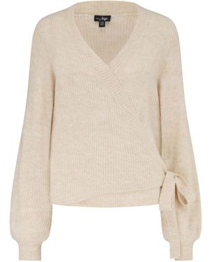 Pour Moi The Cosy Knit Wrap Cardigan - Natural