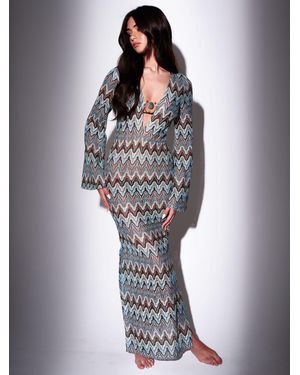 South Beach Crochet Maxi Beach Coverup - White