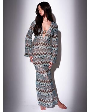 South Beach Crochet Maxi Beach Coverup - White