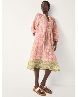 Monsoon Elma Print Midi Tunic Dress - Pink