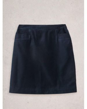 White Stuff Coral Velvet Skirt - Blue