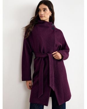 Phase Eight Jennifer Knit Coat - Purple