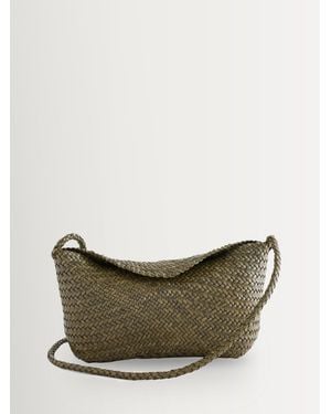 Dragon Diffusion Corsina Weave Cross-Body Bag - Green