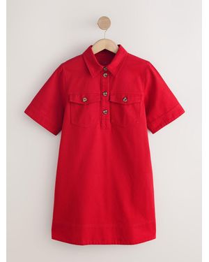 Next Utility Shirt Mini Dress - Rot