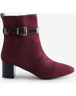 Jones Bootmaker Jones Bootmaker Nia Leather Buckle Fasten Boots - Red