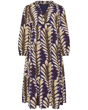 Evans Autumn Leaf Print Dress - White