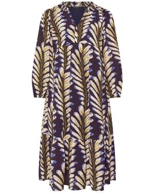 Evans Autumn Leaf Print Dress - White