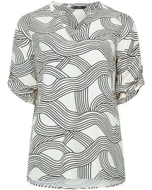 Evans Short Sleeve Airflow Blouse - Gray