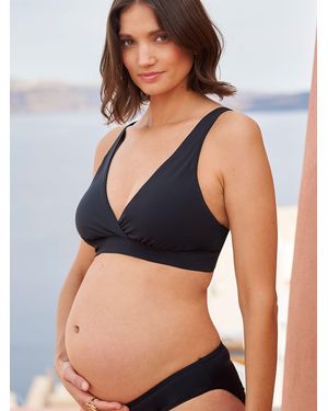 Seraphine Maternity Cross Over Bikini Top - Blue