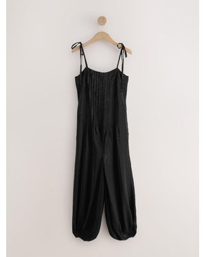 Next Tie Strap Balloon Jumpsuit - Black