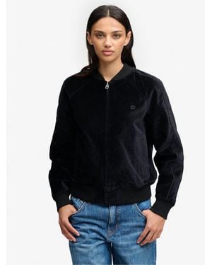 Superdry Velvet Bomber Jacket - Black